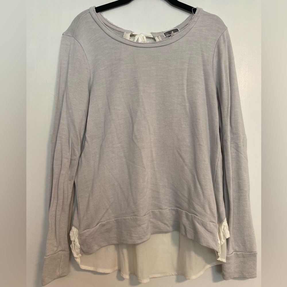 Chelsea28 Knit Top with Sheer Back Panel - Size Medium